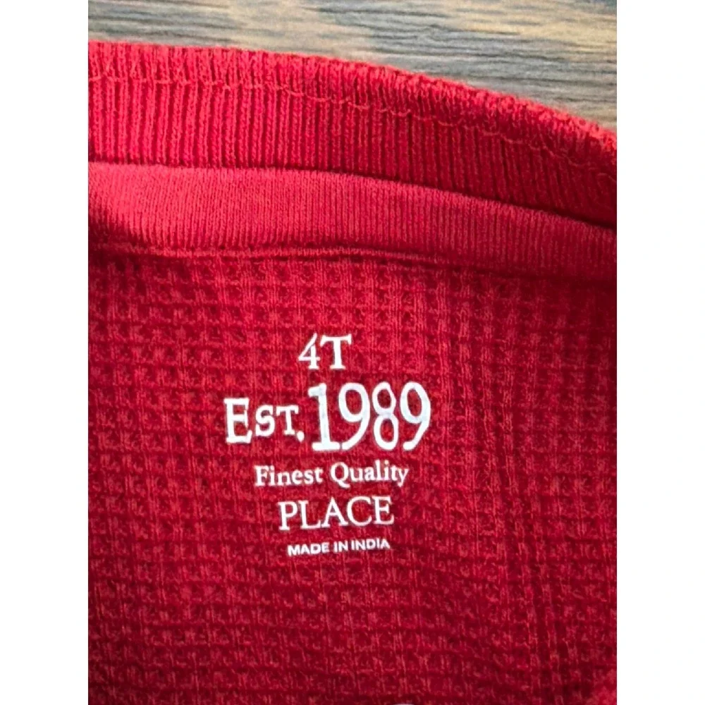 New Boys 4T Tommy Hilfiger Slim Jeans & Childrens Place Red Henley Outfit Set